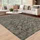 preview thumbnail 21 of 28, Vintage Floral Print Rug Carpet Washable Distressed Area Rugs for Living Room Bedroom 5'x7' - Black