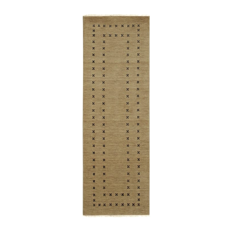 Home Decor EORC Handmade Wool Lori Baft Rug, Beige Luxurious & Timeless Area Rug for Adding Sophistication and Comfort to Your
