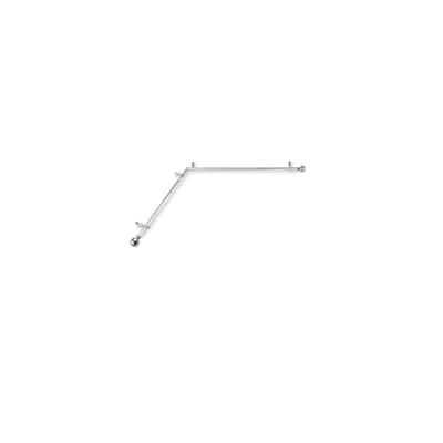 Corner Curtain Rods & Hardware - 360 Rotation Steel Rods - Satin Nickel Finish - Home Decor - M