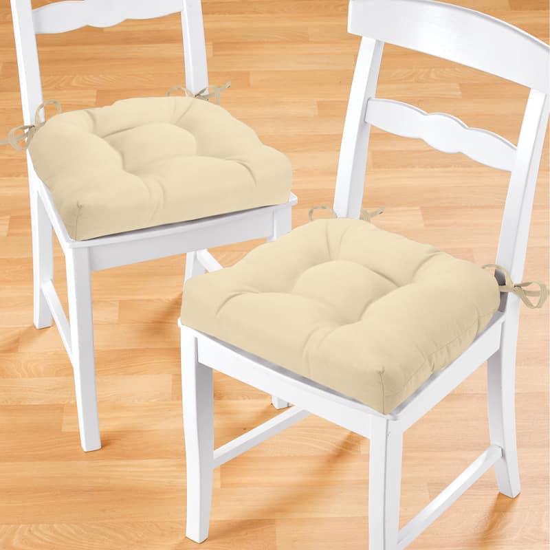 Chase Tufted Design 3-inch Chair Pads - Set of 2