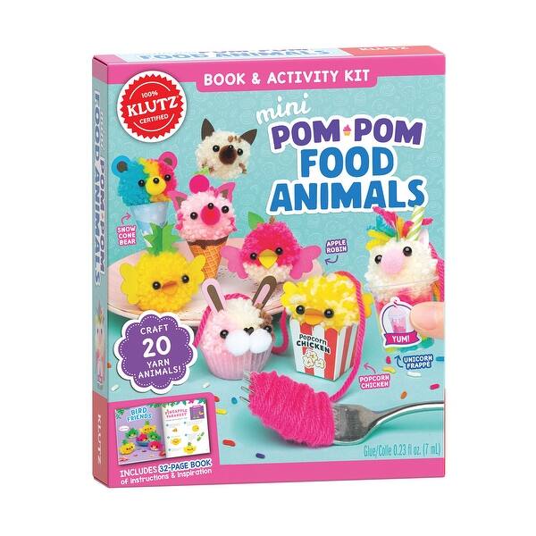 slide 2 of 5, Mini Pom-Pom Food Animals - N/A