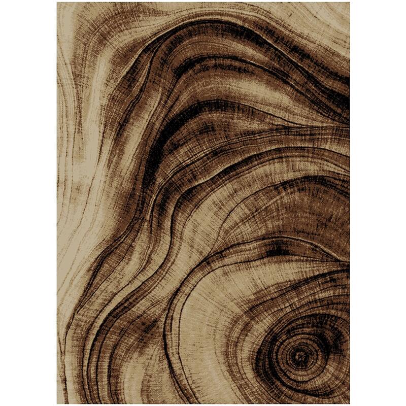 American Destination Flat Top Brown Lodge Area Rug - 5' 3" x 7' 3" - Rectangle