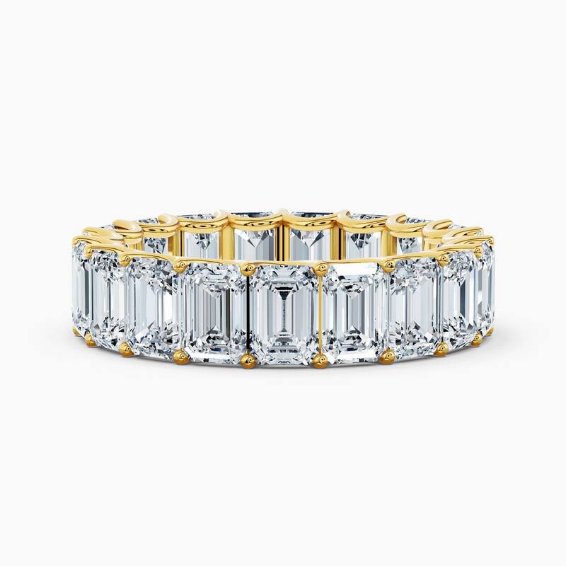 Auriya 14k Gold Emerald North-South Lab Grown Diamond Eternity Band 2.90 - 12.75 ct. tw. (F-G, VS) - 7.60 ct. wt. - 6.5 - Yellow