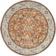 preview thumbnail 34 of 45, SAFAVIEH Handmade Bergama Tiney Oriental Hand-spun Wool Rug 6' Round - Brown/Blue - Round