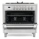 preview thumbnail 11 of 13, Cosmo 36 in. 3.8 cu. ft. Single Oven Dual Fuel Range with 8 Function Convection Oven in Stainless Steel