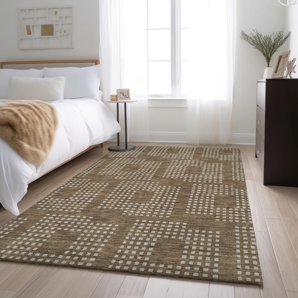 Premium Washable Super Soft Modern Houndstooth Mayfield Rug