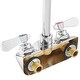 preview thumbnail 2 of 15, Commercial Wall Mount Sink Faucets 4in Center w Swivel Spouts NSF