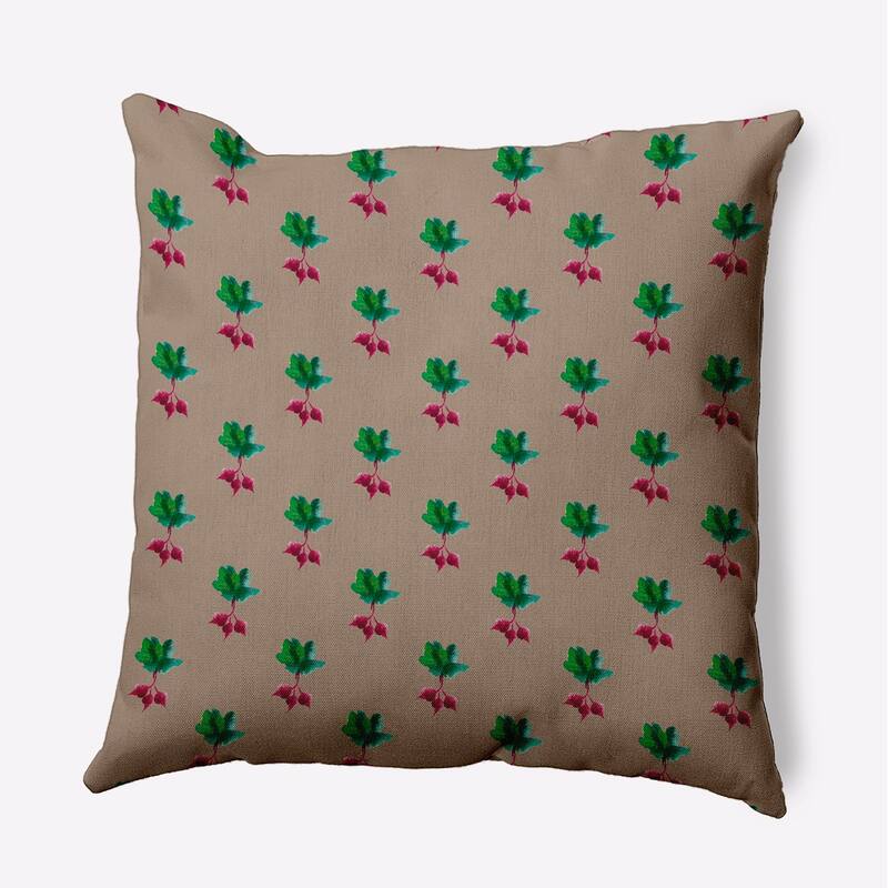 Radishes Pattern Decorative Throw Pillow - Doe - 20" x 20"