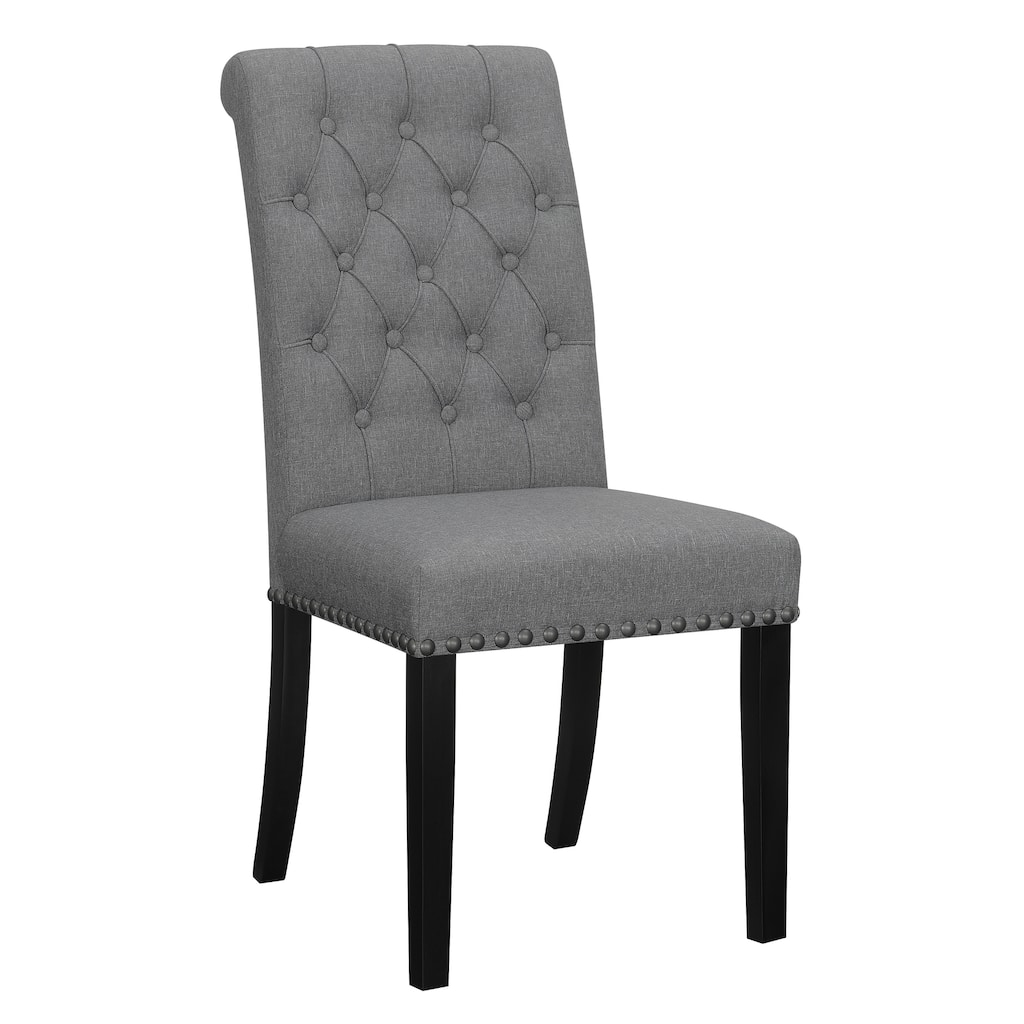 Nantucket Upholstered Tufted Side Chairs with Nailhead Trim (Set of 2)