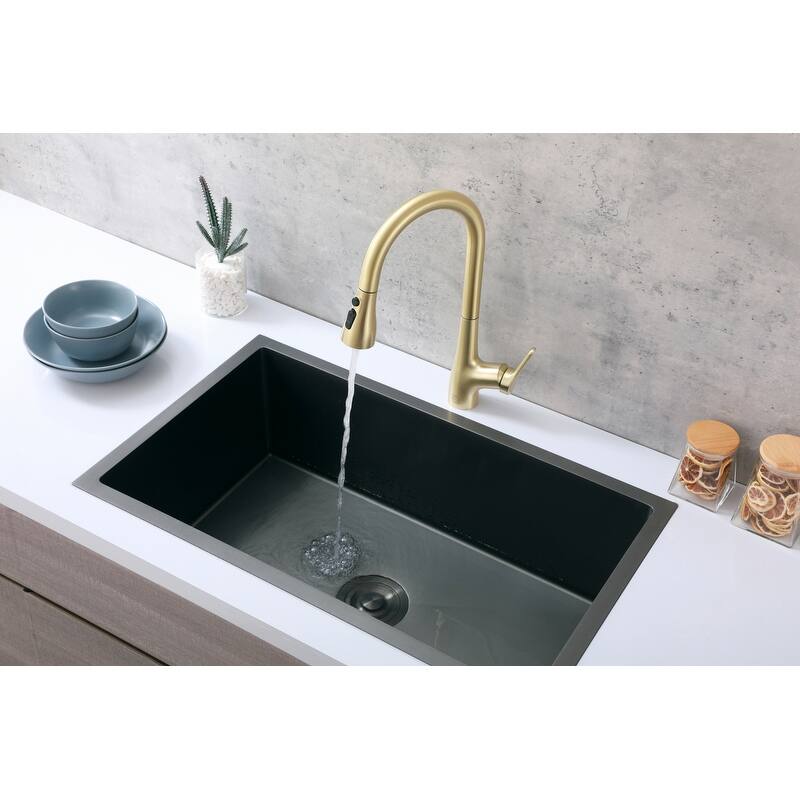Indigo Home Single Handle Pull Down Sprayer Kitchen Faucet