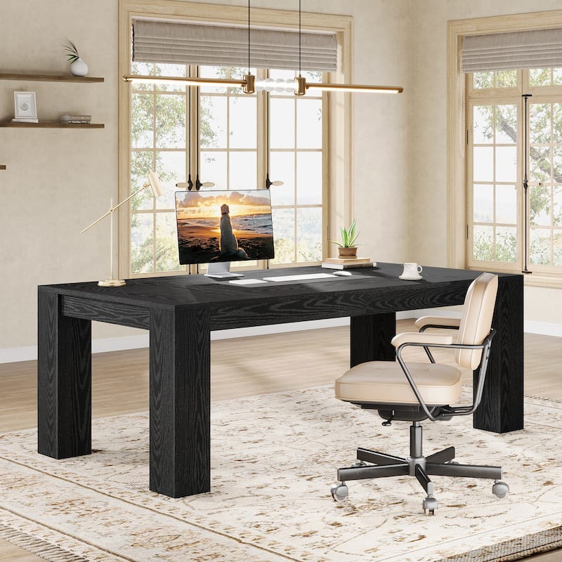 63 Inches Modern Executive Desk Large Office Computer Table