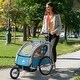 preview thumbnail 6 of 14, 2-Seat Baby Bike Trailer for Kids with Safety Harness, Removable Canopy, Ample Storage