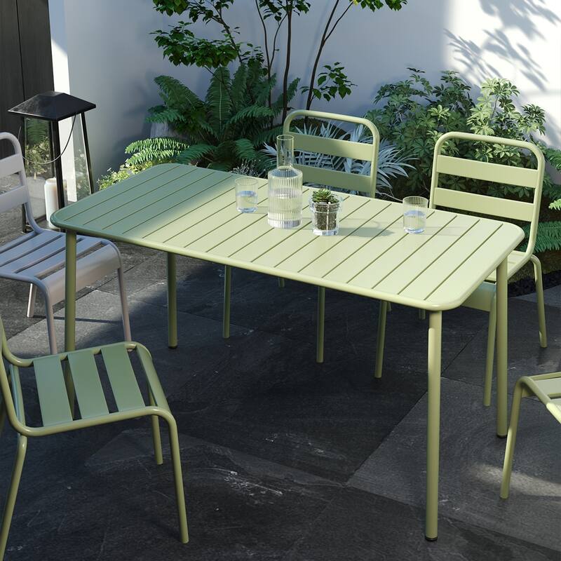Long Table Outdoor Dining Table Villa Courtyard Balcony Table Outdoor Leisure Table Simple Garden Waterproof Table