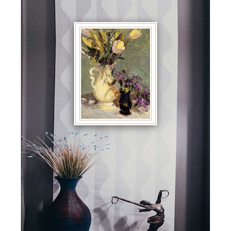 TrendyDecor4U "Tulips & Lavender" Framed Print Wall Art