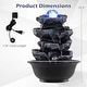 preview thumbnail 57 of 63, Costway Tabletop Water Fountain with Rolling Crystal Ball,