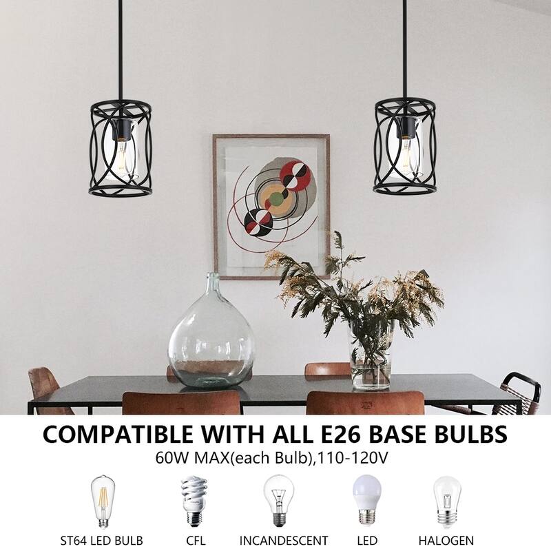 Black Farmhouse Chandelier Pendant Light Fixtures