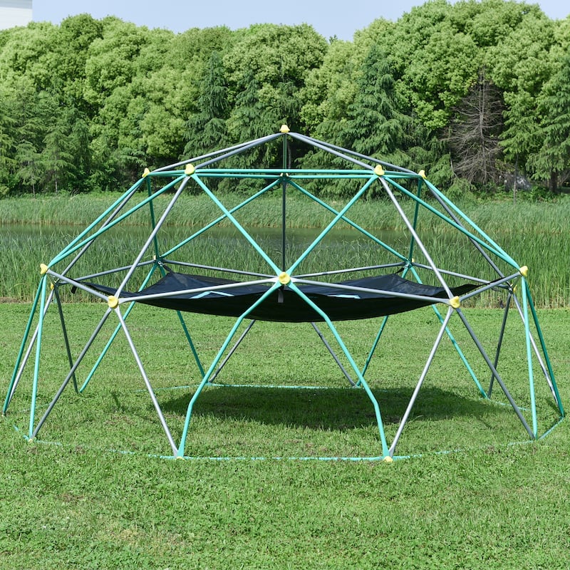 13ft Geometric Dome Climber Play Center with Rust & Uv Resistant, Supporting 1000lbs, Kids Jungle Gym Playground Indoor/Outdoor