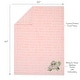 preview thumbnail 3 of 7, Lambs & Ivy Sea Dreams Cozy Pink Fleece Turtle Applique Baby Blanket
