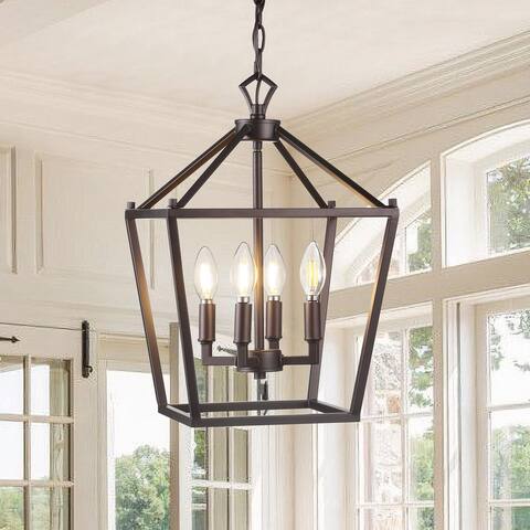 Marion Lantern Metal LED Pendant, by JONATHAN Y