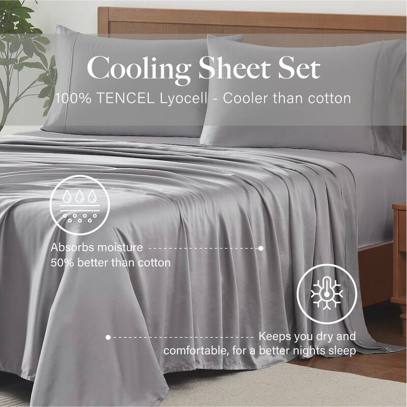 Modern Threads 100% Tencel Lyocell 4-Piece Sheet Set