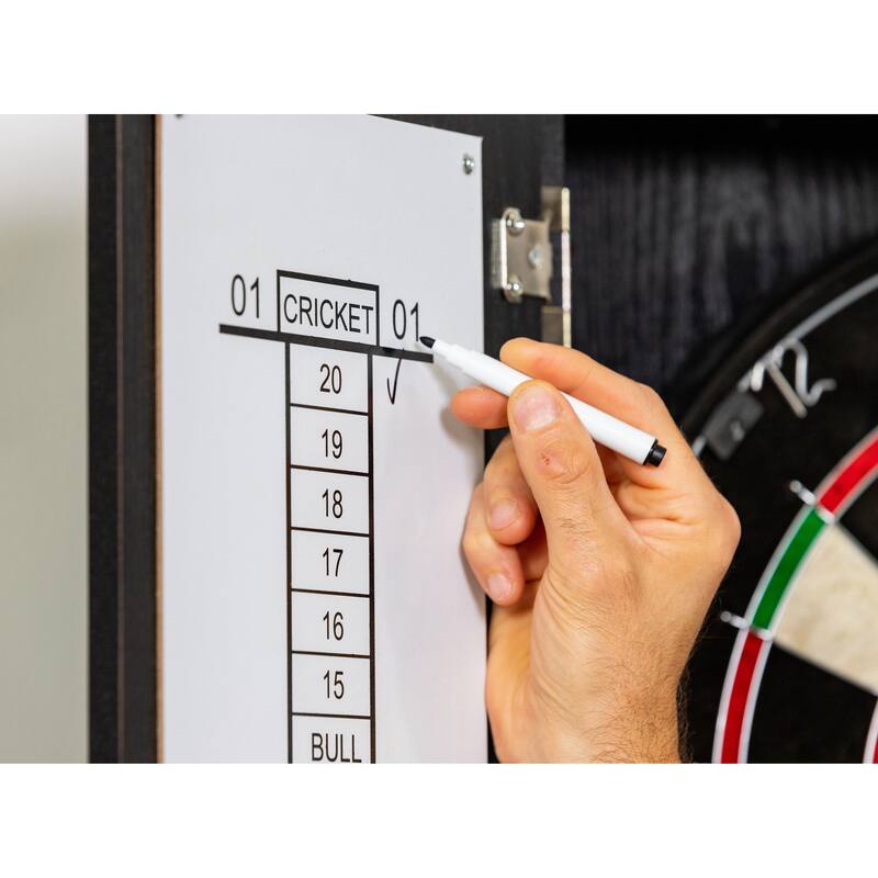 Hathaway Winchester Bristle Dartboard and Cabinet Set - Black