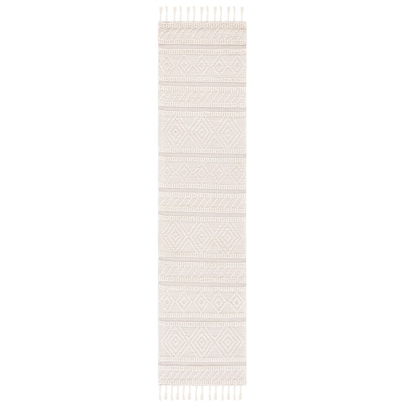 SAFAVIEH Handmade Natura Mette Wool Braided Tassel Rug