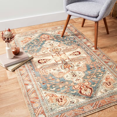Alexander Home Dhanya Vintage Boho Medallion Rug