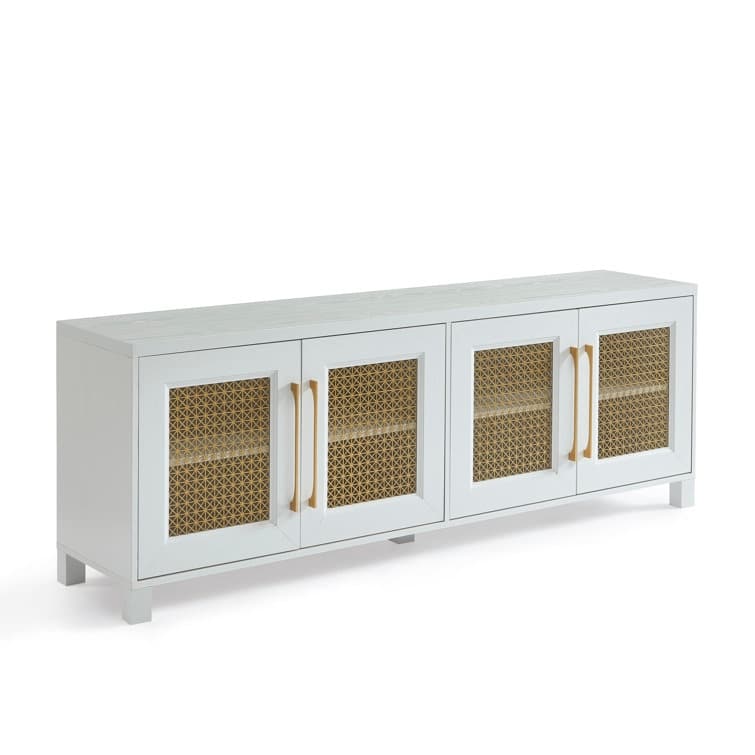 69.5'' Wood TV Stand Media Console Entertainment Center