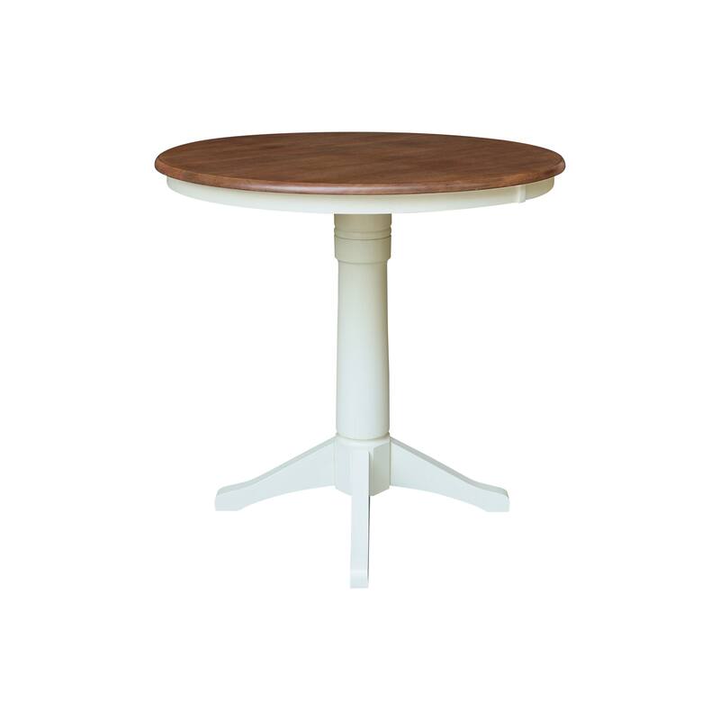International Concepts Solid Wood 36" Round Pedestal Dining Table