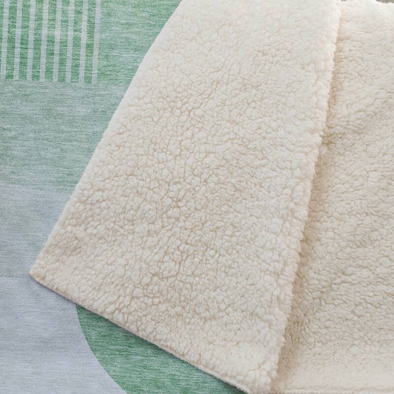 Premium Machine Washable Floral Sherpa Throw Blanket