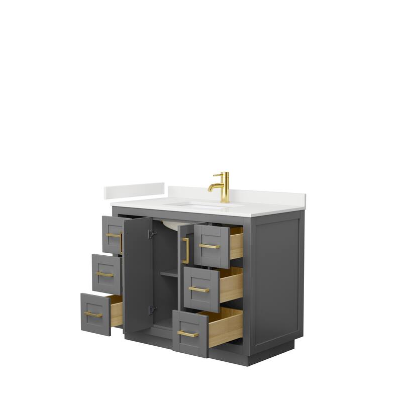 Miranda 42-inch Single Vanity, Quartz Top