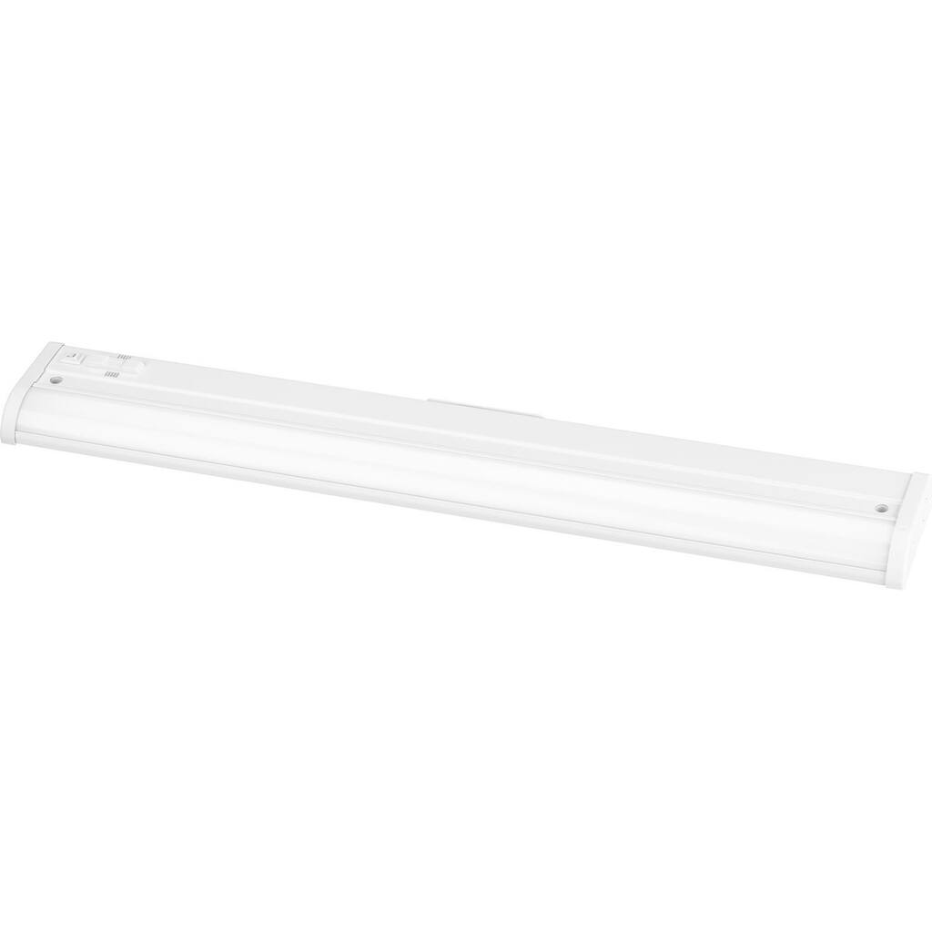 Hide-A-Lite Collection 1-Light Satin White Modern LED Linear Undercabinet Light - 3.28 in x 23.5 in x 1.05 in