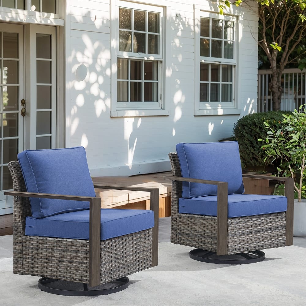 Gymojoy Patio Wicker Rocking Glider Chair