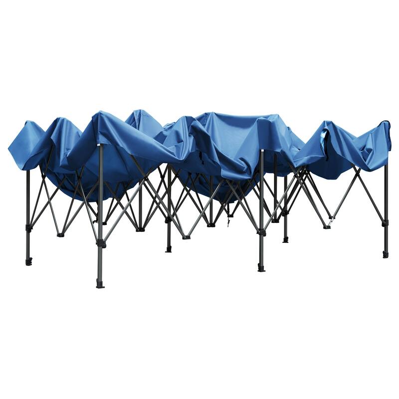 10x20ft Adjustable Height Pop Up Canopy Tent with 6 Sidewalls, UV and Waterproof Protection & Roller Bag