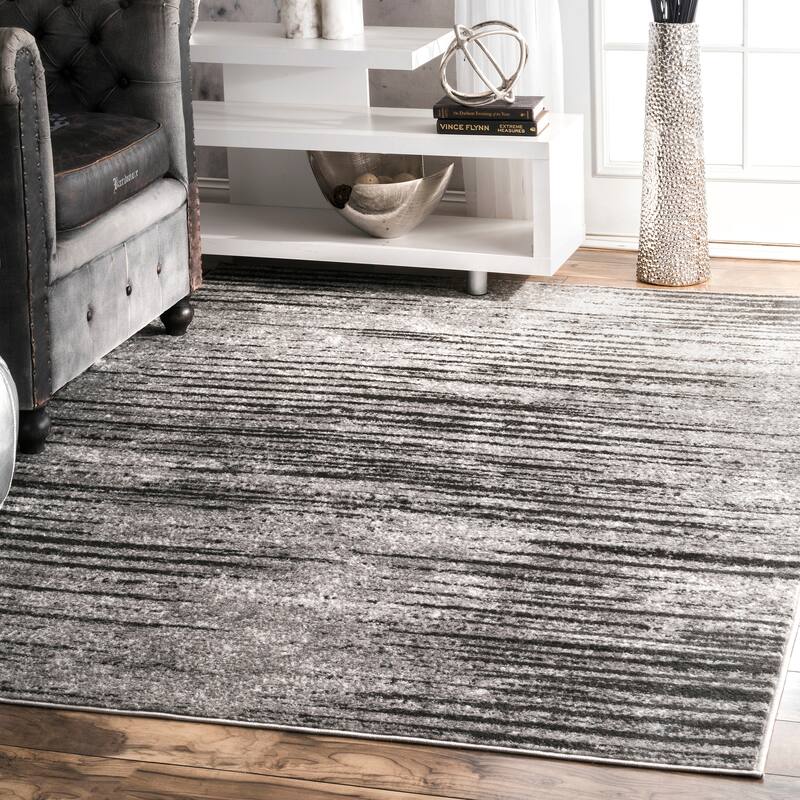 Nuloom Contemporary Faded Elsa Area Rug - 8' x 10' - Grey