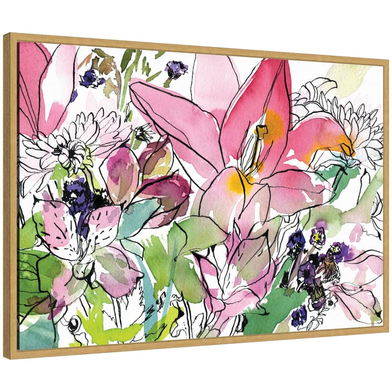Kate and Laurel Sylvie Compassion Framed Canvas by Janet Meinke-Lau - 33x23