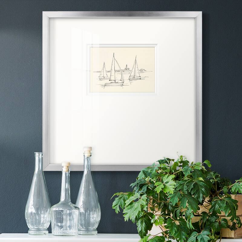Coastal Contour Sketch IIPremium Framed Print
