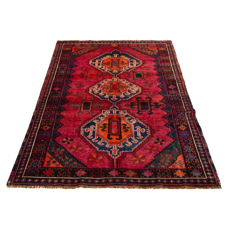 ECARPETGALLERY Hand-knotted Melis Red Wool Rug - 5'5 x 9'2