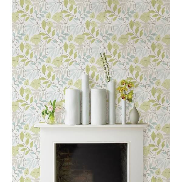 Shop Brewster Nu1657 30 3 4 Sf Blue And Green Meadow Peel And