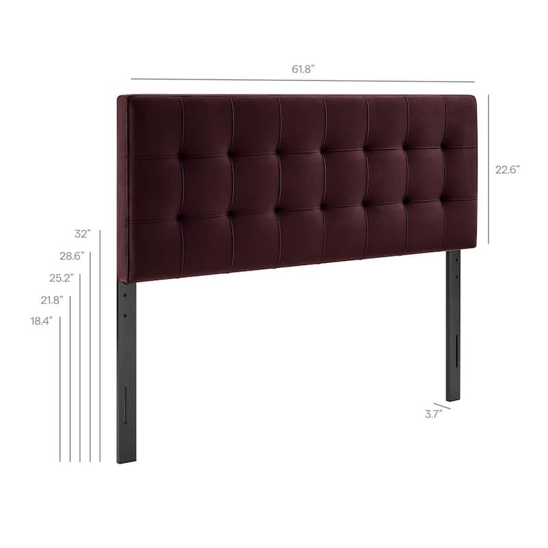 Lily Biscuit Tufted Performance Velvet Headboard