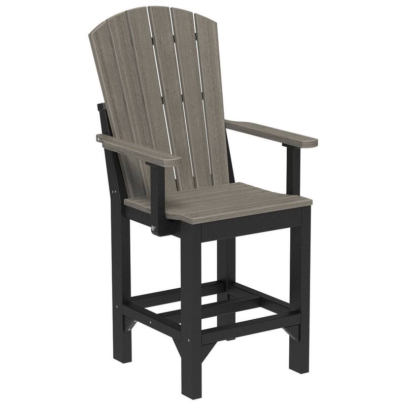 Set of 4 Poly Lumber Adirondack Dining Chairs