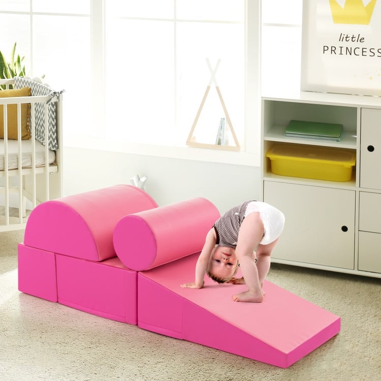 5-Piece Kids Climb and Crawl Activity Playset - 15.5" x 8" x 8"