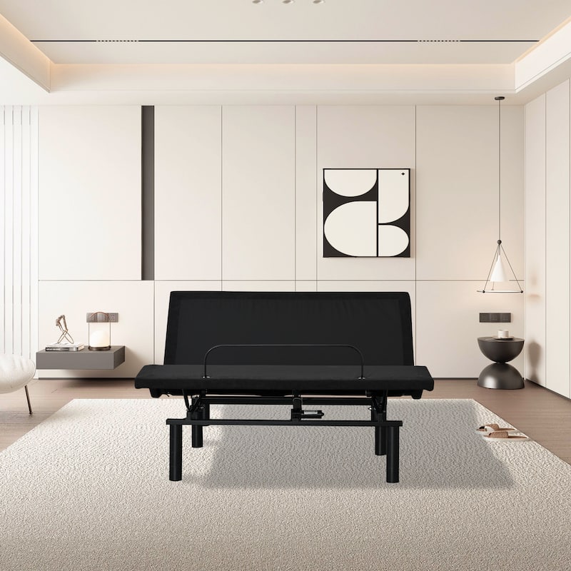 Adjustable Electric Bed Base with Remote Control Folding Design for Bedroom