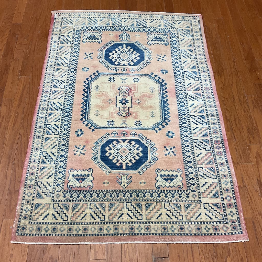 HERAT ORIENTAL Handmade Kazak Wool Rug - 3'11" x 5'11"