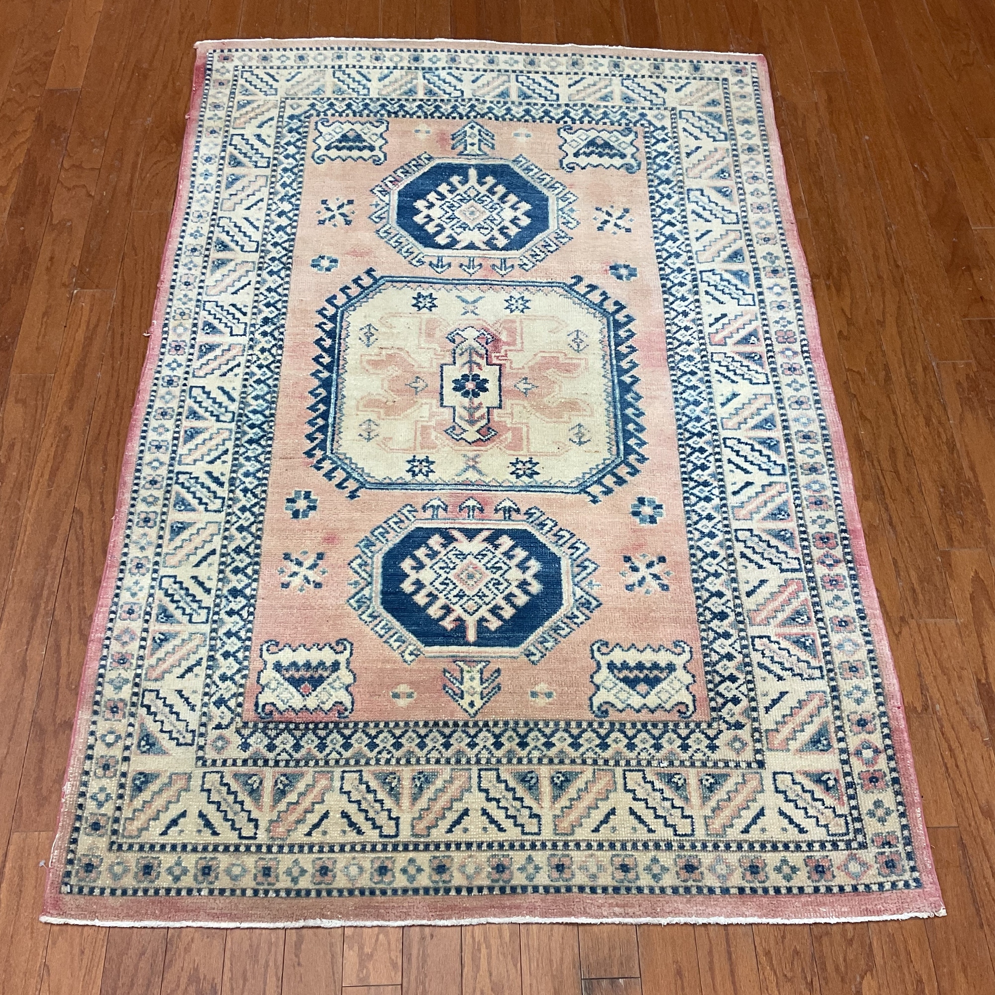 HERAT ORIENTAL Handmade Kazak Wool Rug - 3'11" x 5'11"