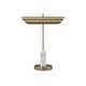 preview thumbnail 2 of 3, Signature Design by Ashley Rowleigh Gold/White Desk Lamp - 16" W x 6.75" D x 20.63" H