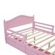 preview thumbnail 9 of 9, Full Size Storage Platform Bed with Storage Underneath, Pink