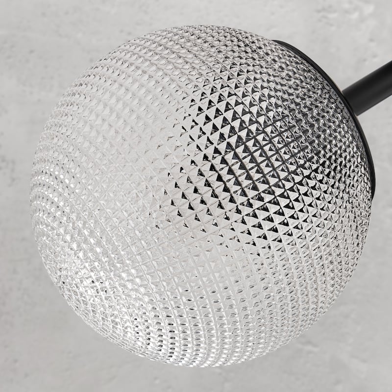 Modern 3-Light Semi Flush Mount With Opal Glass Shade