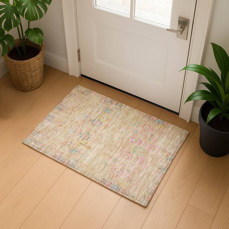 Premium Washable Super Soft Vintage Boho Mayfield Rug - Tan - 1'8" x 2'6"