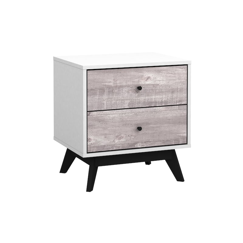Simple Living Crislana Grey Faux Concrete Nightstand